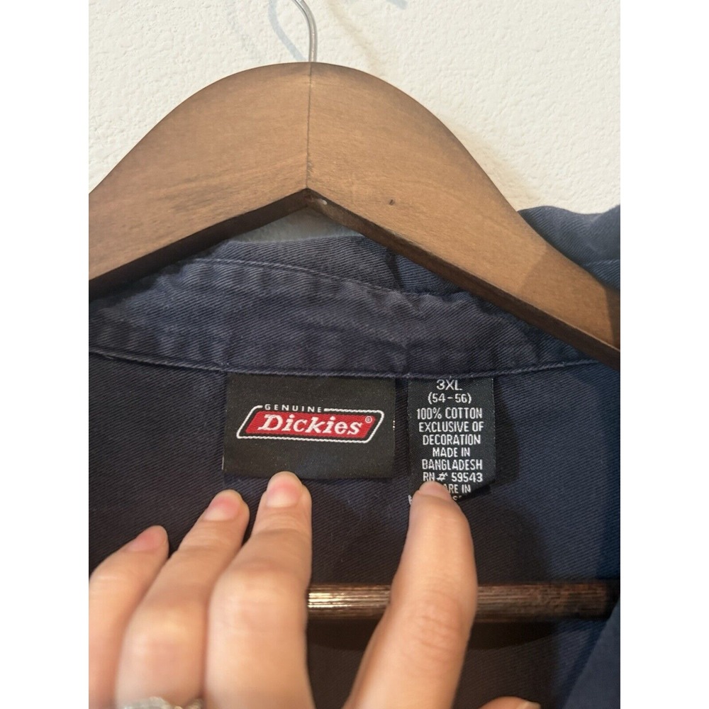 Dickies Mechanic Button Up Work Shirt Short Sleeve‎ Mens XXXL 3X Two Tone - Picture 3 of 4